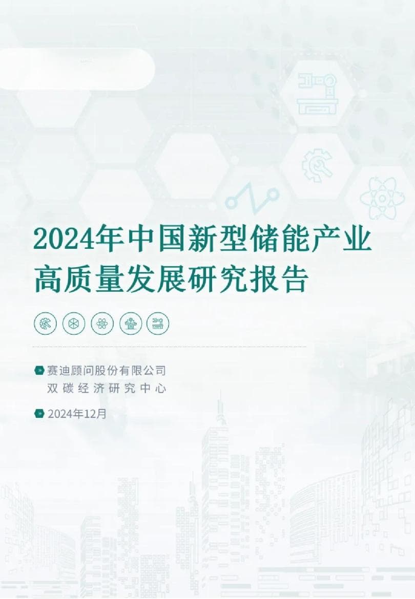 2024年中国新型储能高质量发展研究报告