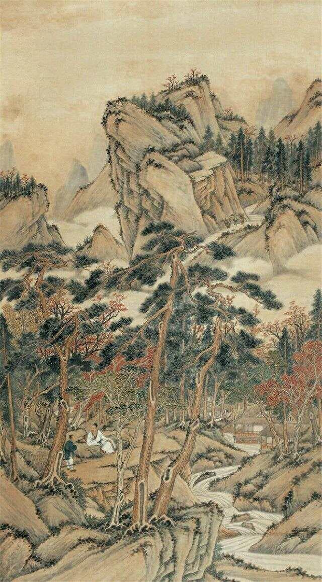 在山水画中读诗，读到了山水画的意境美