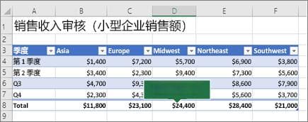 汇总 Excel 表格中的数据