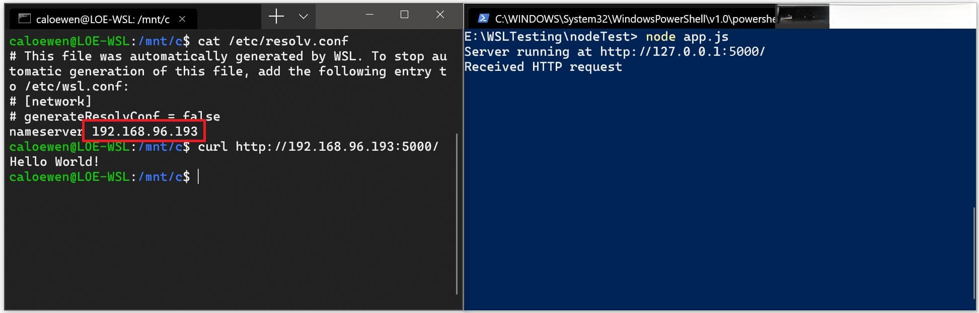 使用 WSL 访问网络应用程序