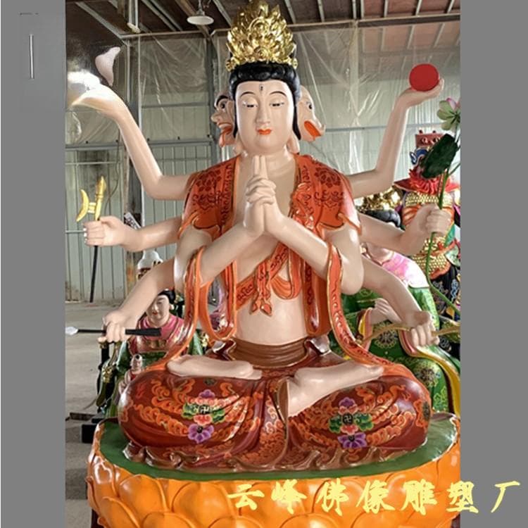 斗姆元君佛像图片 先天斗姆元君神像 五斗星君雕塑 摩利支天神像