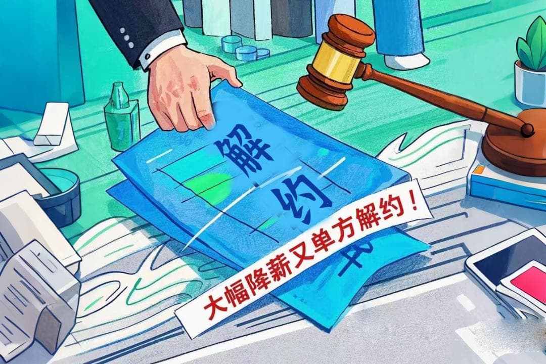 大幅降薪又单方解约，赔偿！