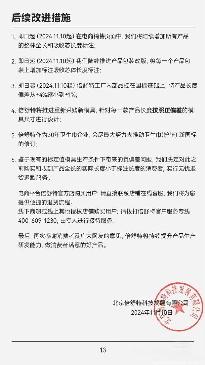 卫生巾品牌长度不够事件舆情分析报告