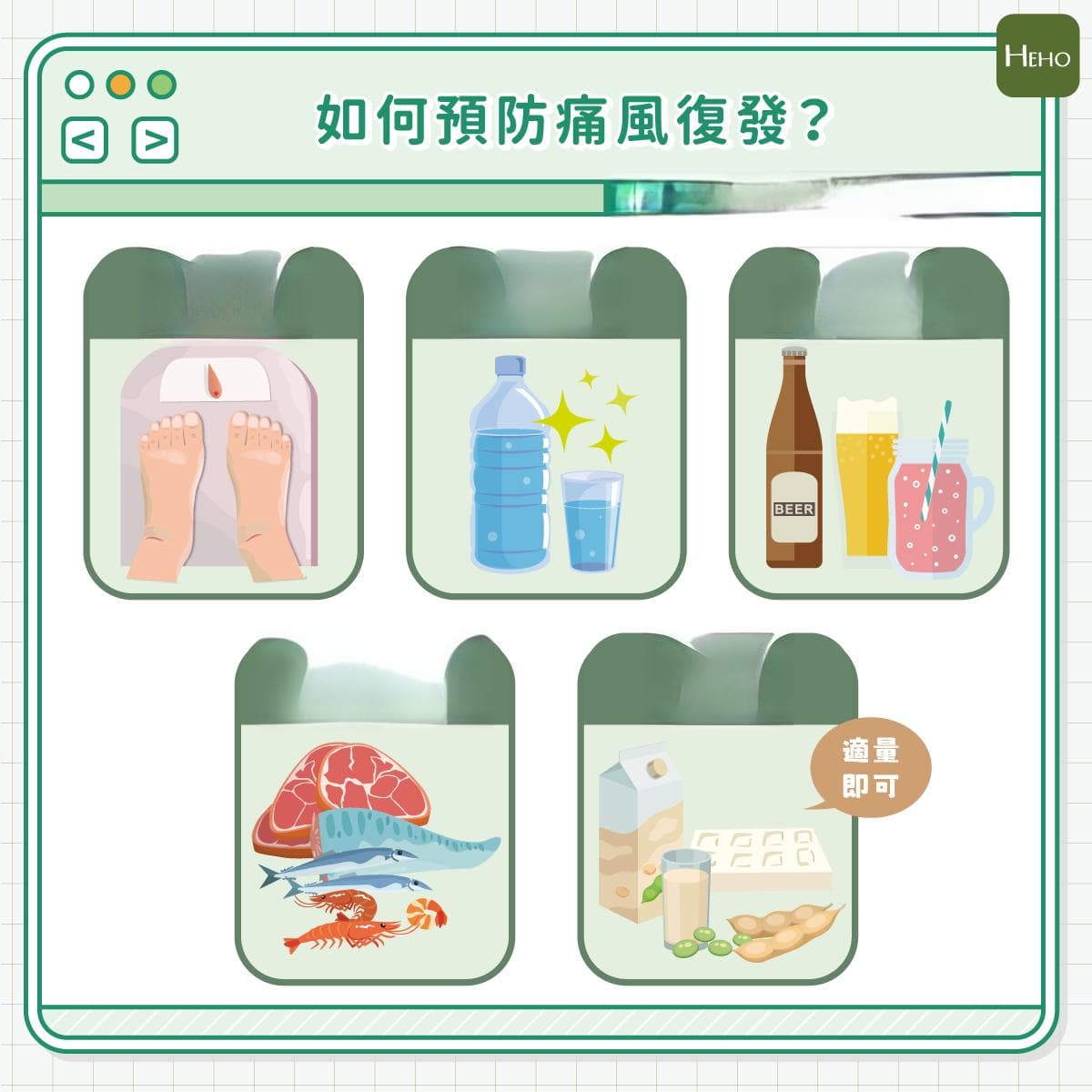 痛风预防和急性期发作怎么吃？营养师分享9大要点和食物嘌呤红绿灯