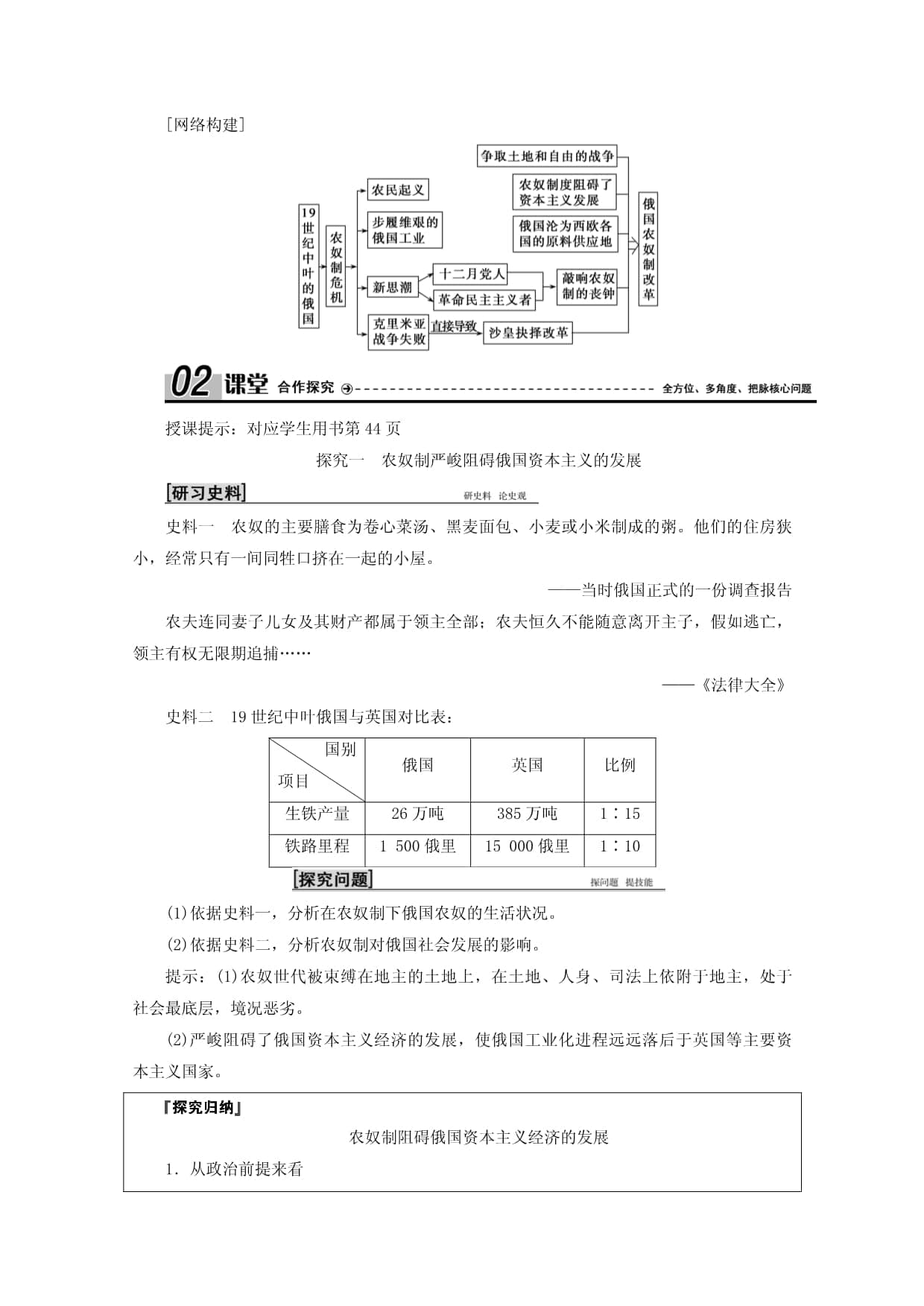 1861年俄国农奴制改革：危机笼罩下的俄国