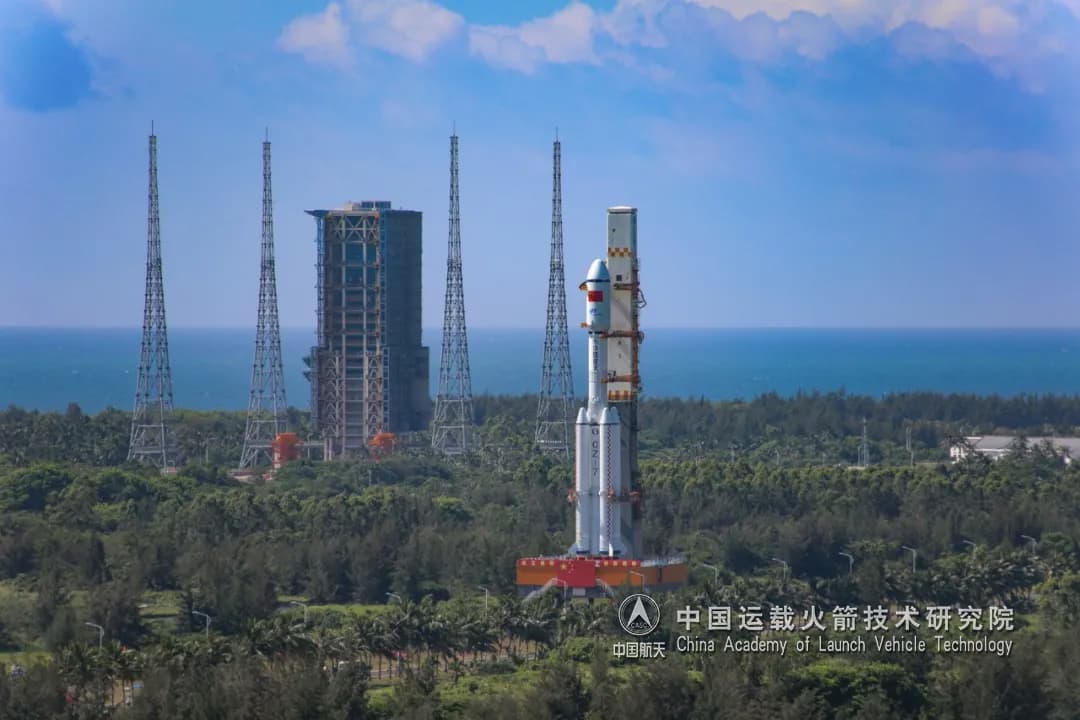 中国空间站在轨建造第二战打响！长征七号遥三火箭成功发射天舟二号货运飞船