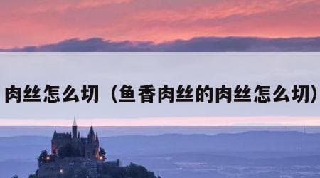 肉丝切割全攻略：不同肉类的顺丝逆丝切法详解