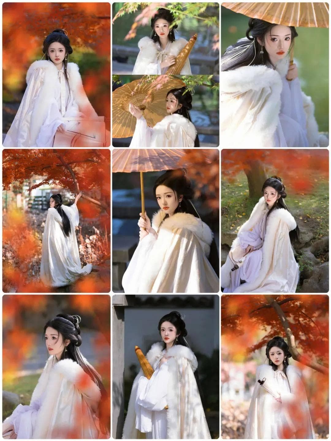 9个绝美枫叶汉服拍照姿势，教你轻松拍出诗意秋色大片