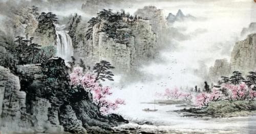 “春岸桃花水，云帆枫树林”的意思及全诗赏析