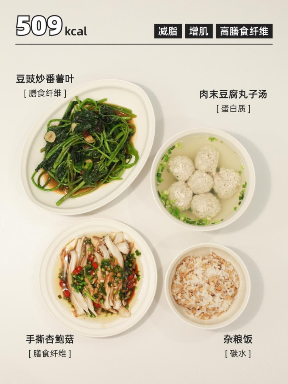 500大卡高膳食纤维晚餐，便秘党必备！