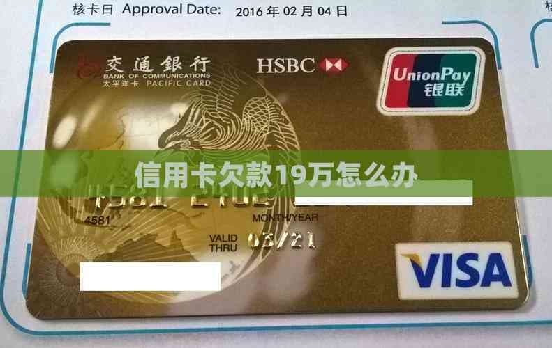 信用卡欠款19万怎么办