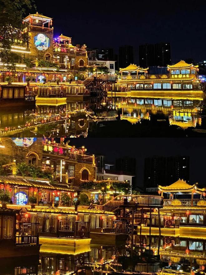 广州闹市周边藏着一个“小丽江”，这夜景真的太美了吧！