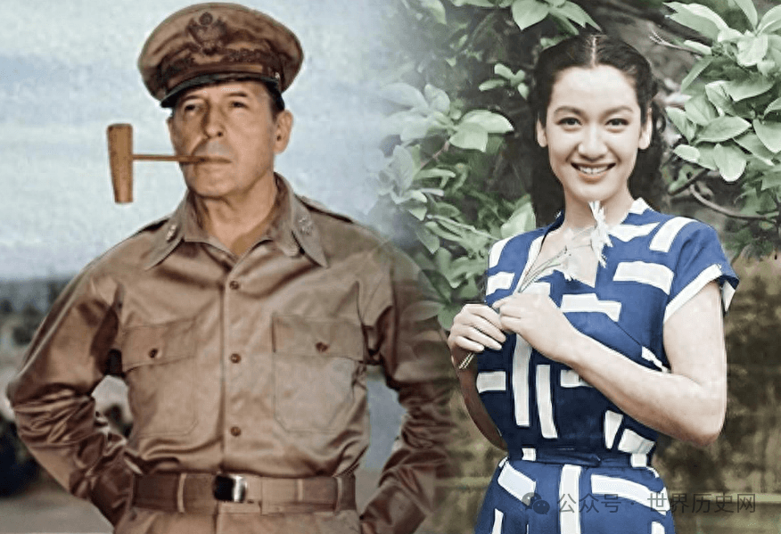 麦克阿瑟在日本生活有多爽？日本绝色女神作陪，天皇像他儿子
