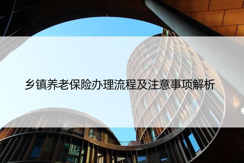 乡镇养老保险办理流程及注意事项解析