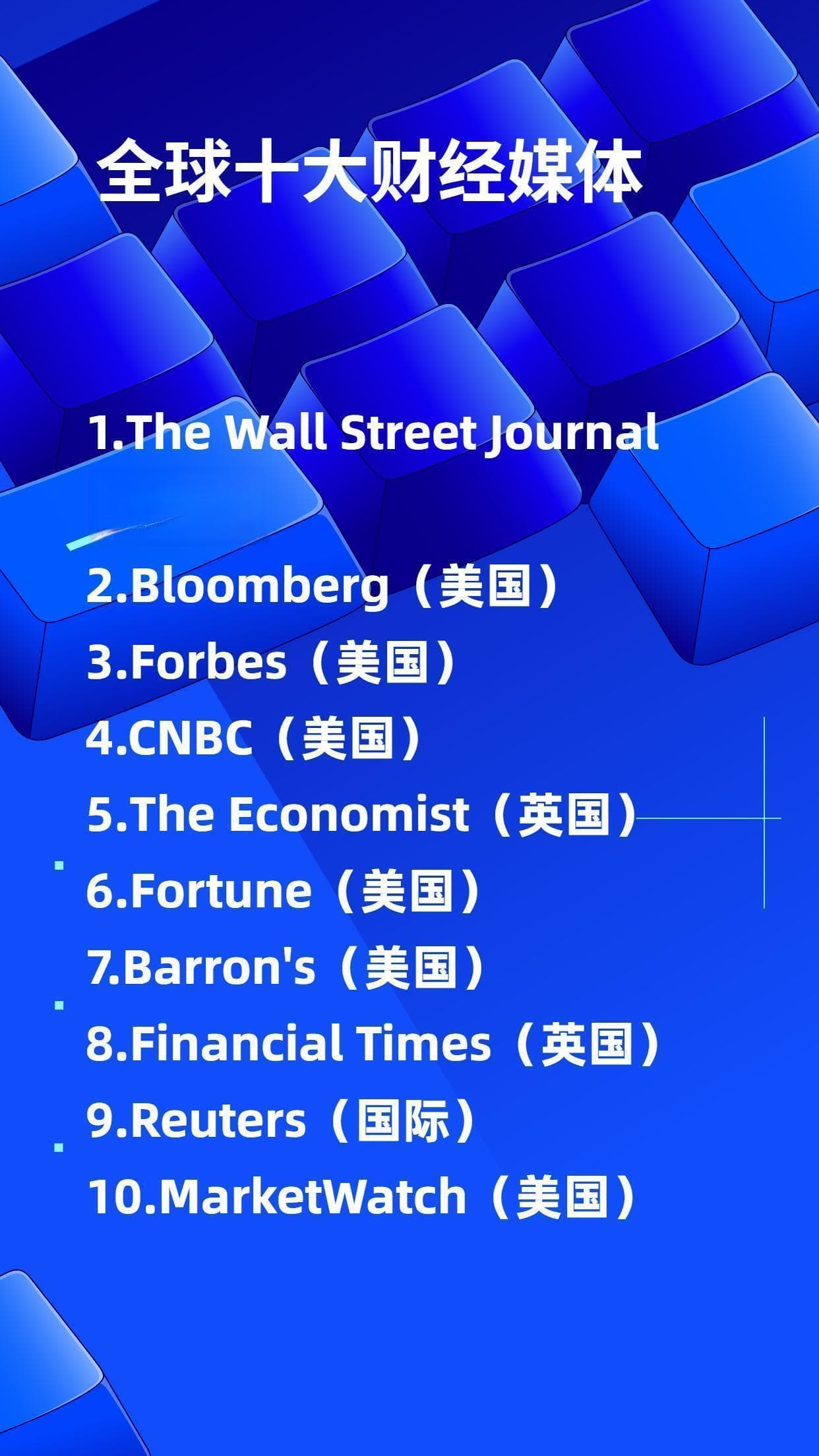 全球排名前十的财经媒体