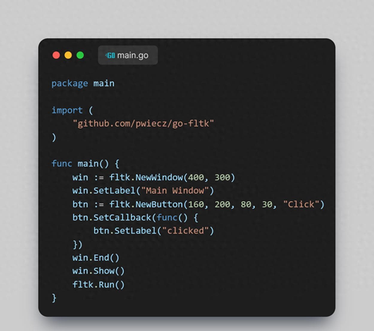 Go语言GUI神器：go-fltk打造C++级桌面应用