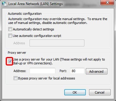 如何在Web浏览器中禁用代理设置