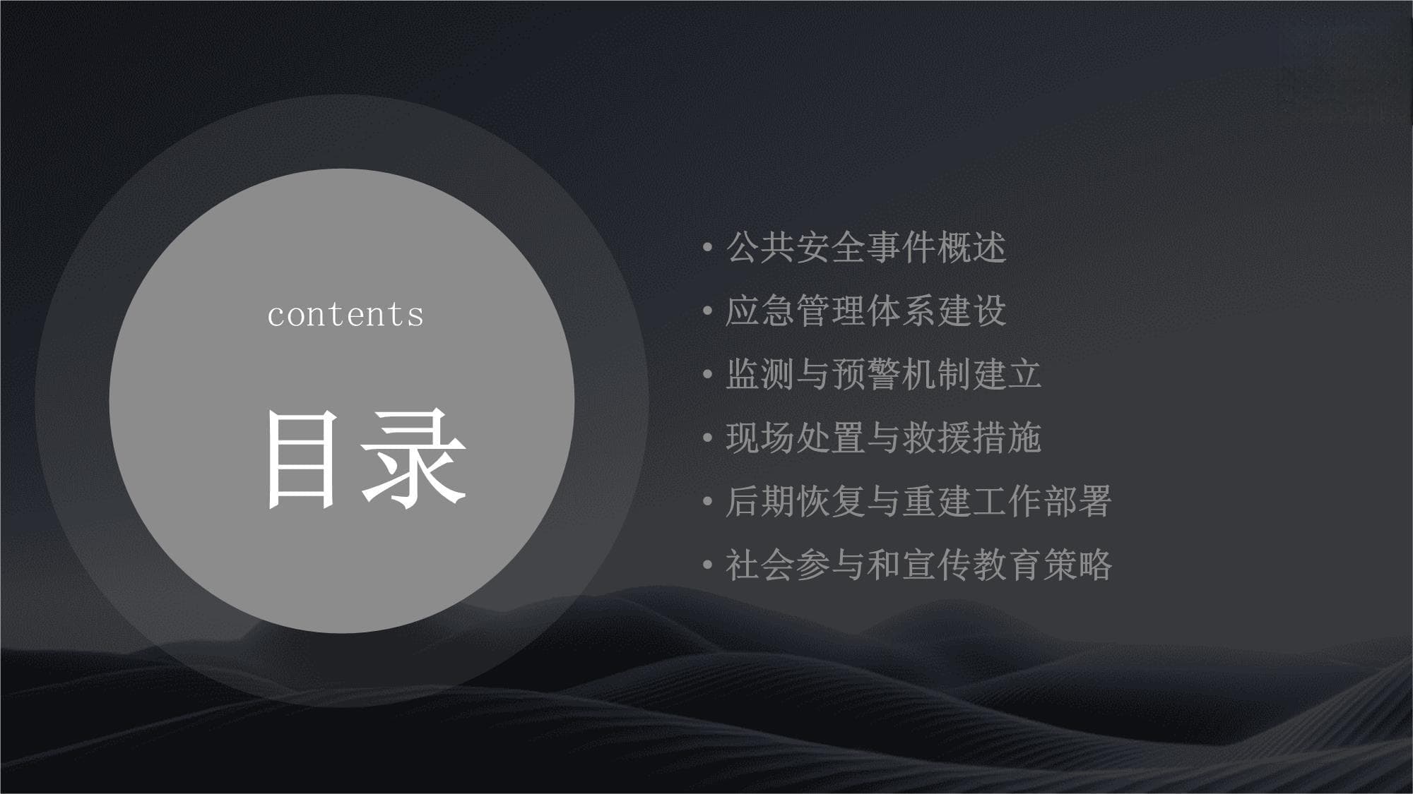 公共安全事件应急措施