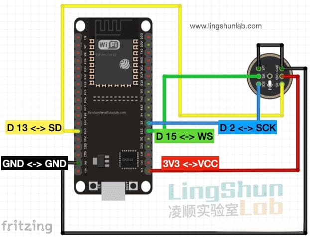 ESP32 使用INMP441麦克风模块实时采集音频数据