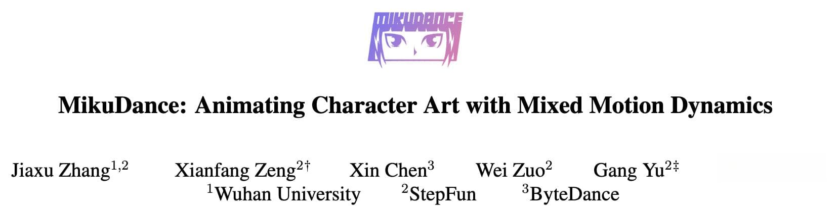MikuDance：混合运动建模与控制扩散实现高质量动画生成