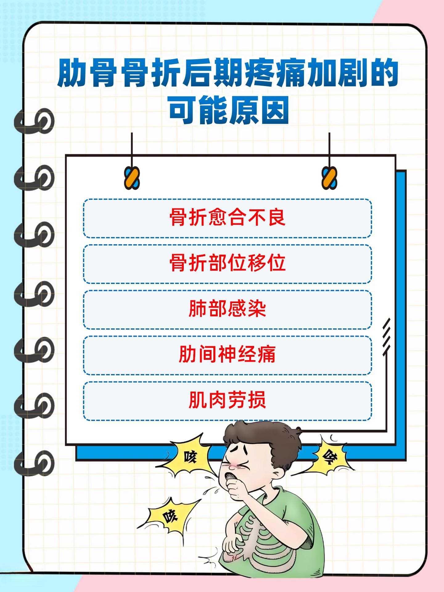 肋骨骨折后期疼痛加剧，原因与缓解措施