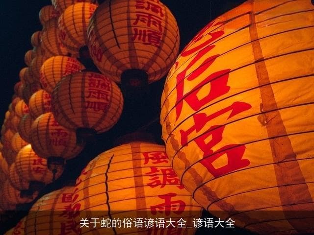 关于蛇的俗语谚语大全