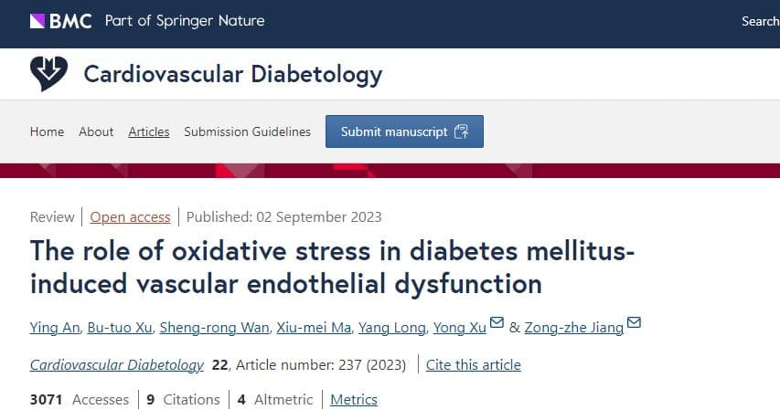 糖尿病血管并发症新视角：氧化应激的深层解析