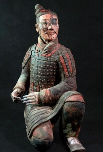 秦始皇兵马俑彩绘陶俑雕塑工艺