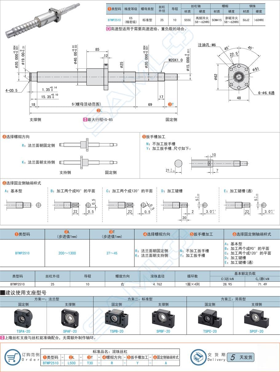 滚珠丝杠的注油孔设计注意事项