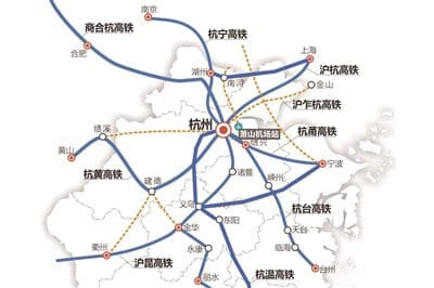 今后在萧山机场坐高铁 可以前往哪些城市？
