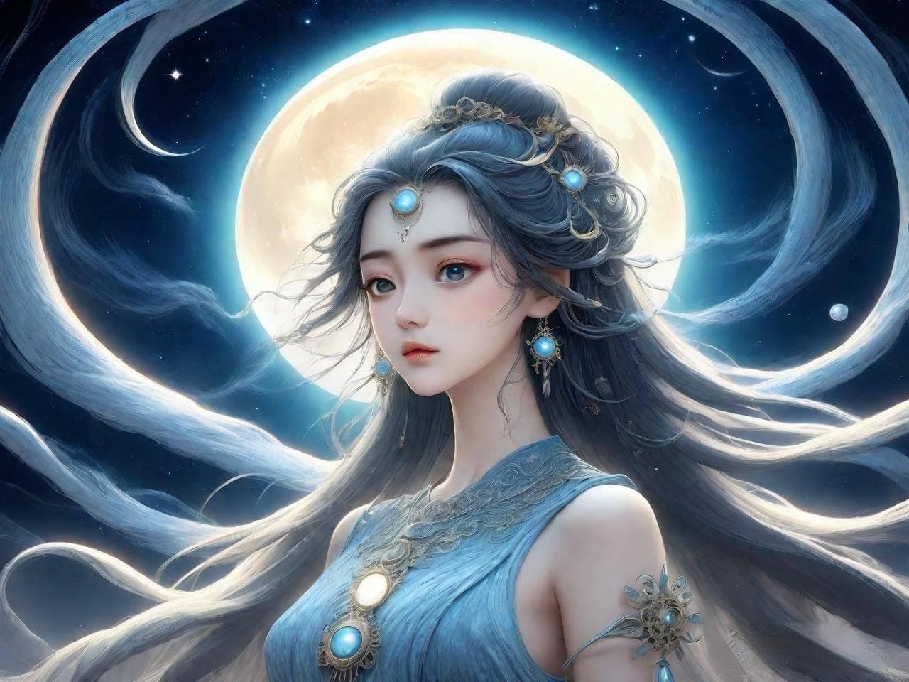 探秘古神话：常羲沐月——月之女神与宇宙和谐的守护者