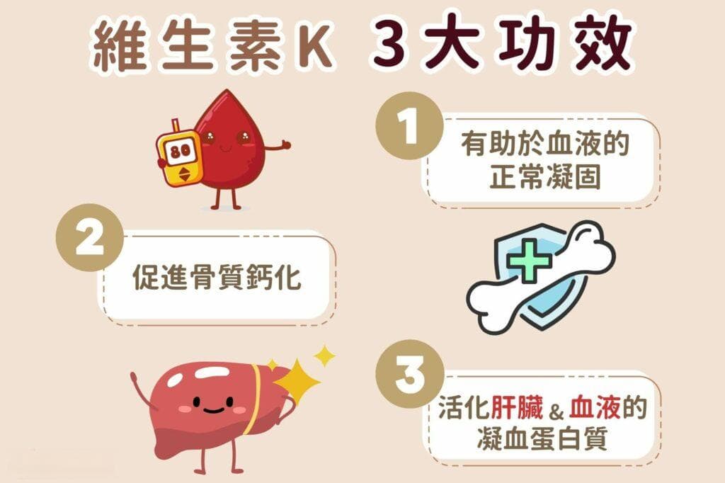 维生素K是什么？3大维生素K功效介绍，哪些食物富含维生素K？