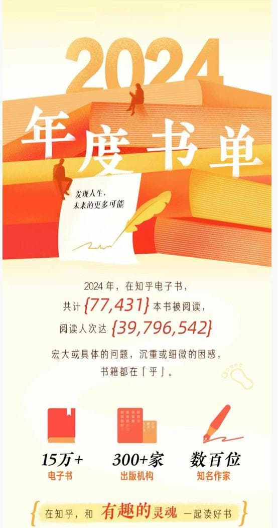 知乎发布2024年度书单：《素食者》等46本优秀作品上榜