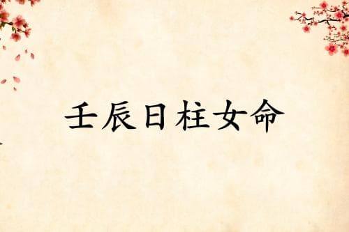 壬辰日柱女命运详解