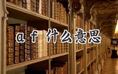 AF 的含义：网络流行语及其文化内涵