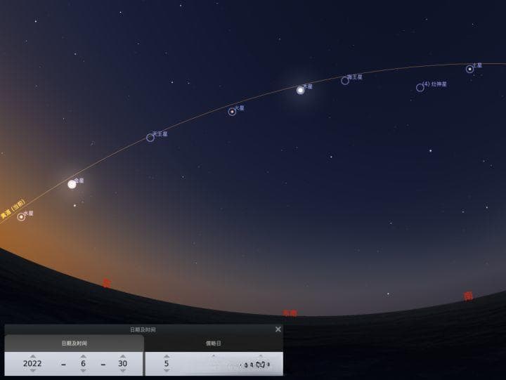 “七星连珠”已经开始，普通观测者或只能看到“三星连珠”