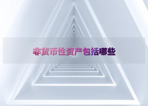 非货币性资产包括哪些