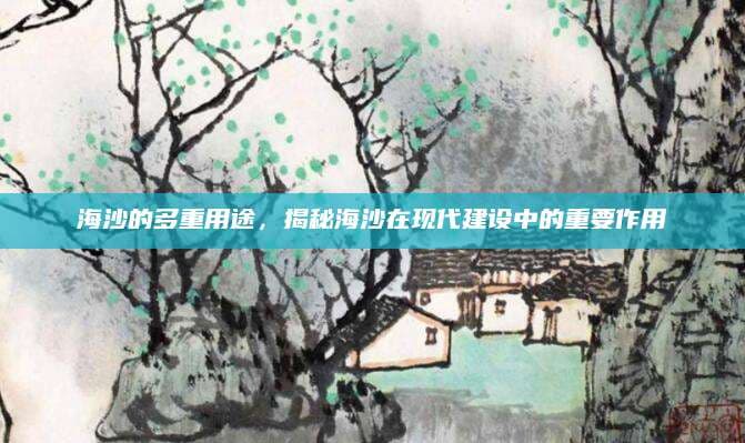 海沙的多重用途，揭秘海沙在现代建设中的重要作用