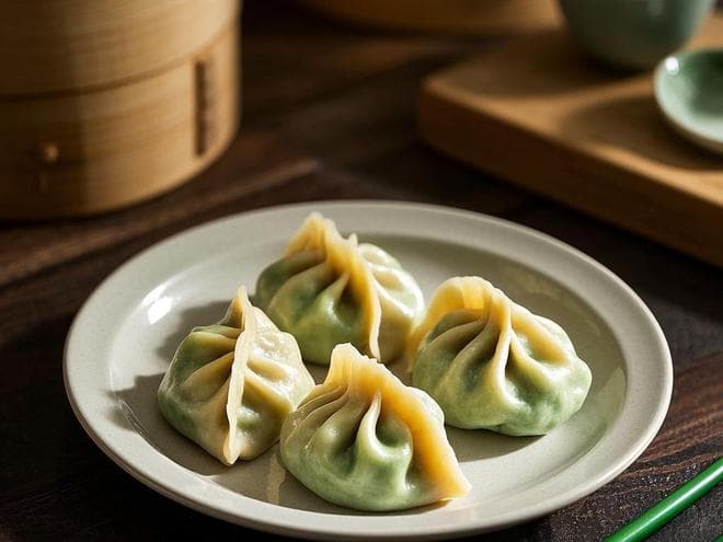 菠菜猪肉饺子，鲜美多汁的绝妙搭配