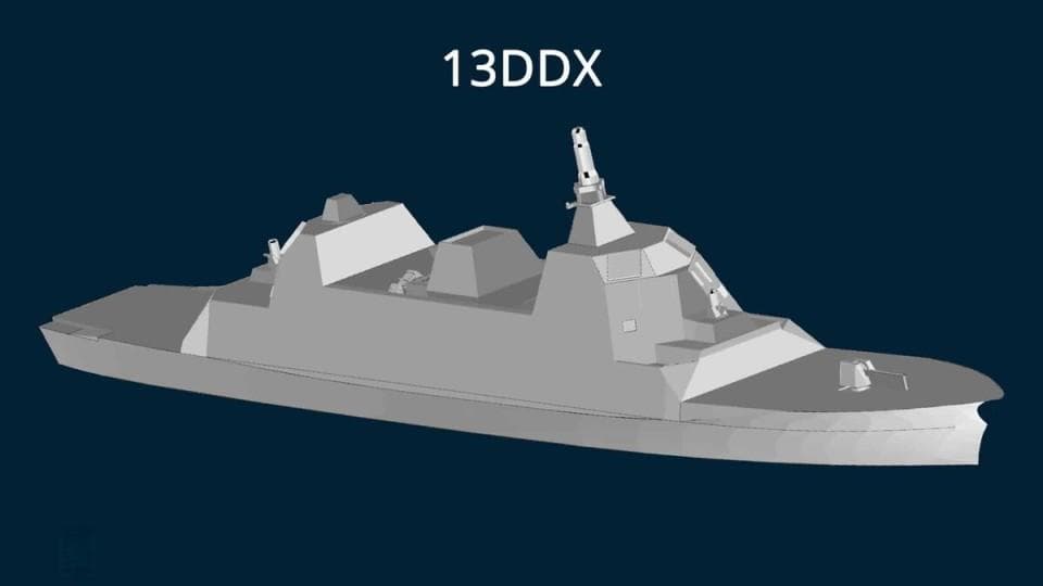 日本计划建造新型13DDX防空驱逐舰 配备电磁轨道炮和激光向能武器