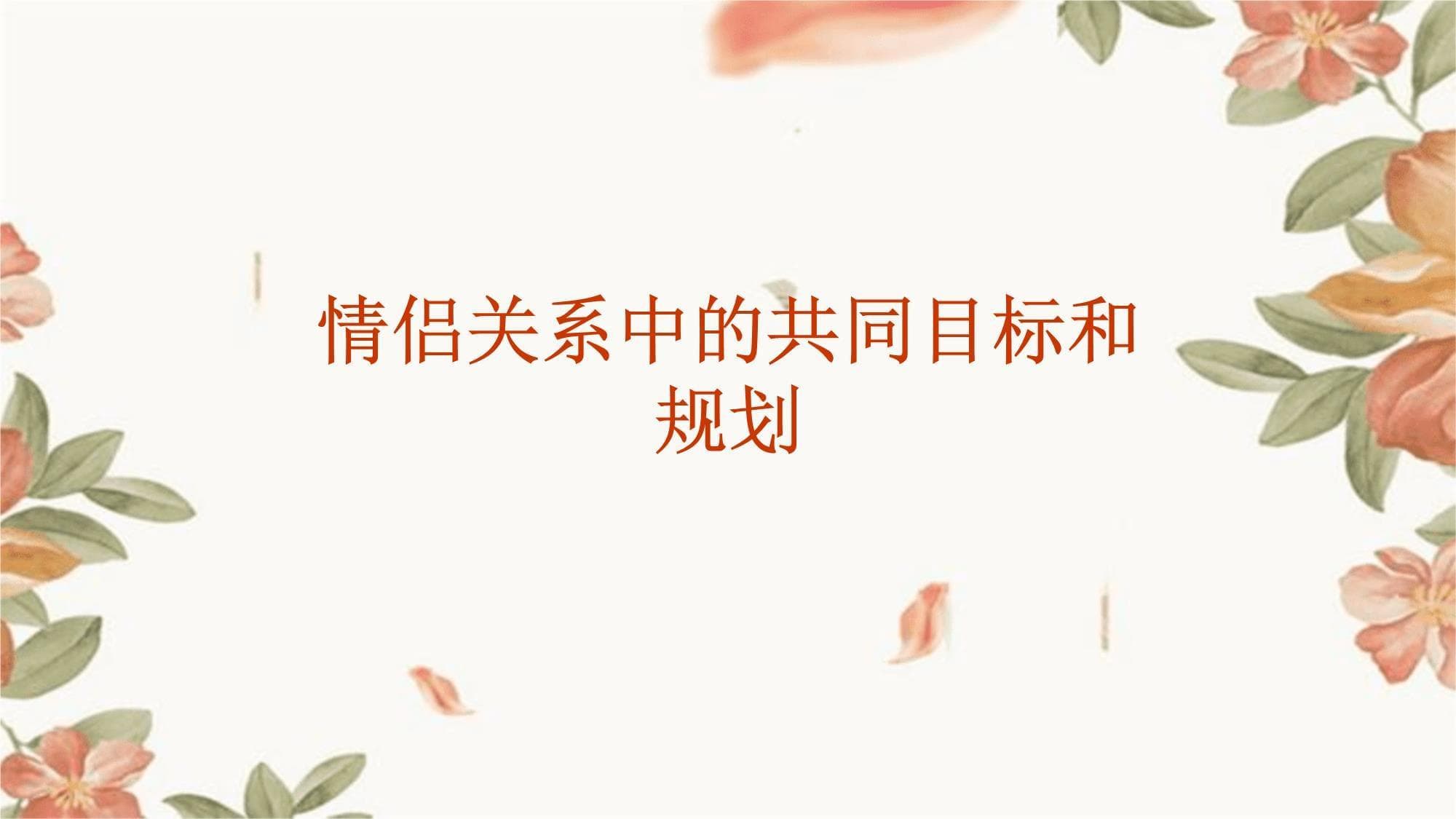 情侣关系中的共同目标和规划