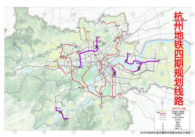 杭州地铁四期规划获批在即，临平将新增4条地铁线路
