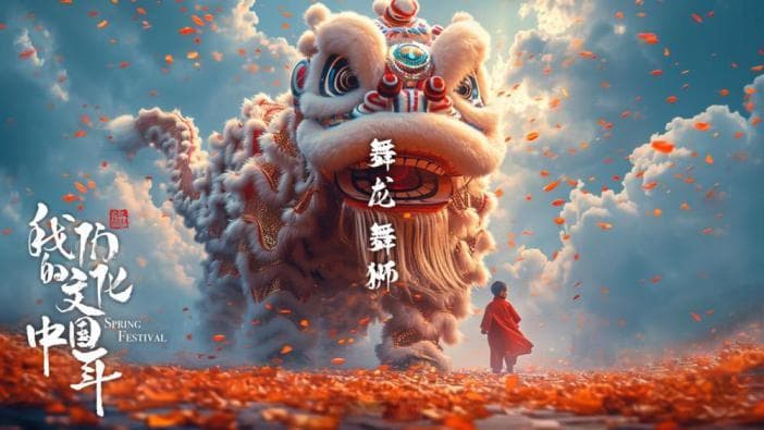 龙腾狮跃闹新春：传统民俗里的精神传承