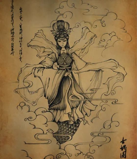 《山海经》内“名曰女娲之肠”反映了上古先民对母系氏族的记忆
