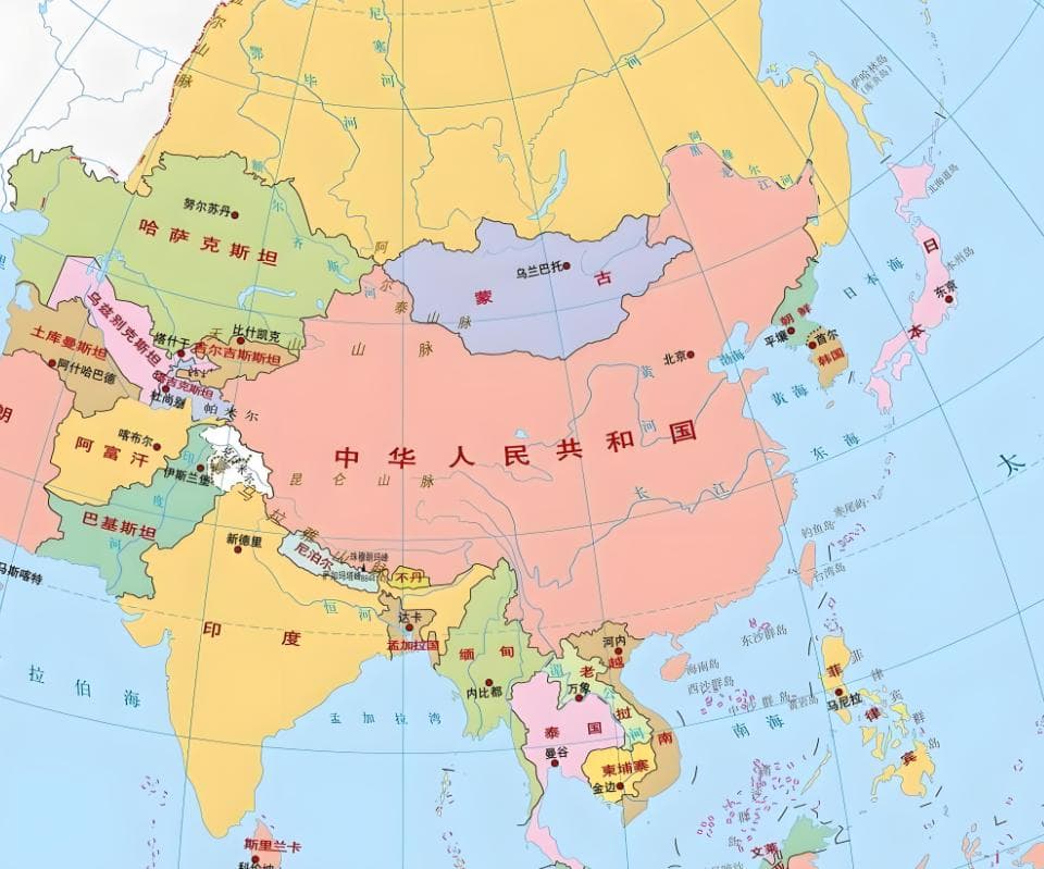 中国周边20个邻国地图详解：哪些国家对中国最重要？