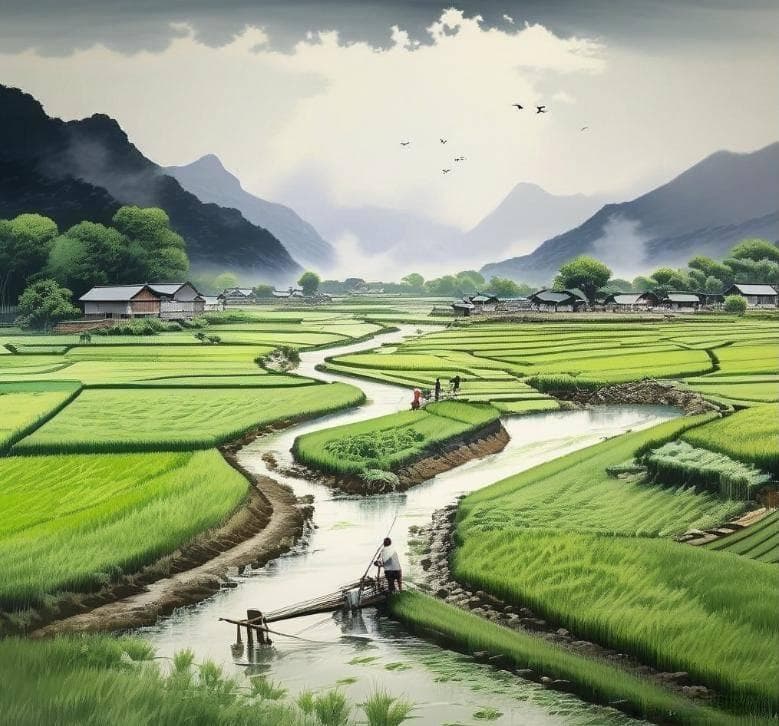 翁卷《乡村四月》：绿遍山原白满川，尽显江南农忙
