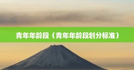 不同组织和国家对年龄阶段的划分标准