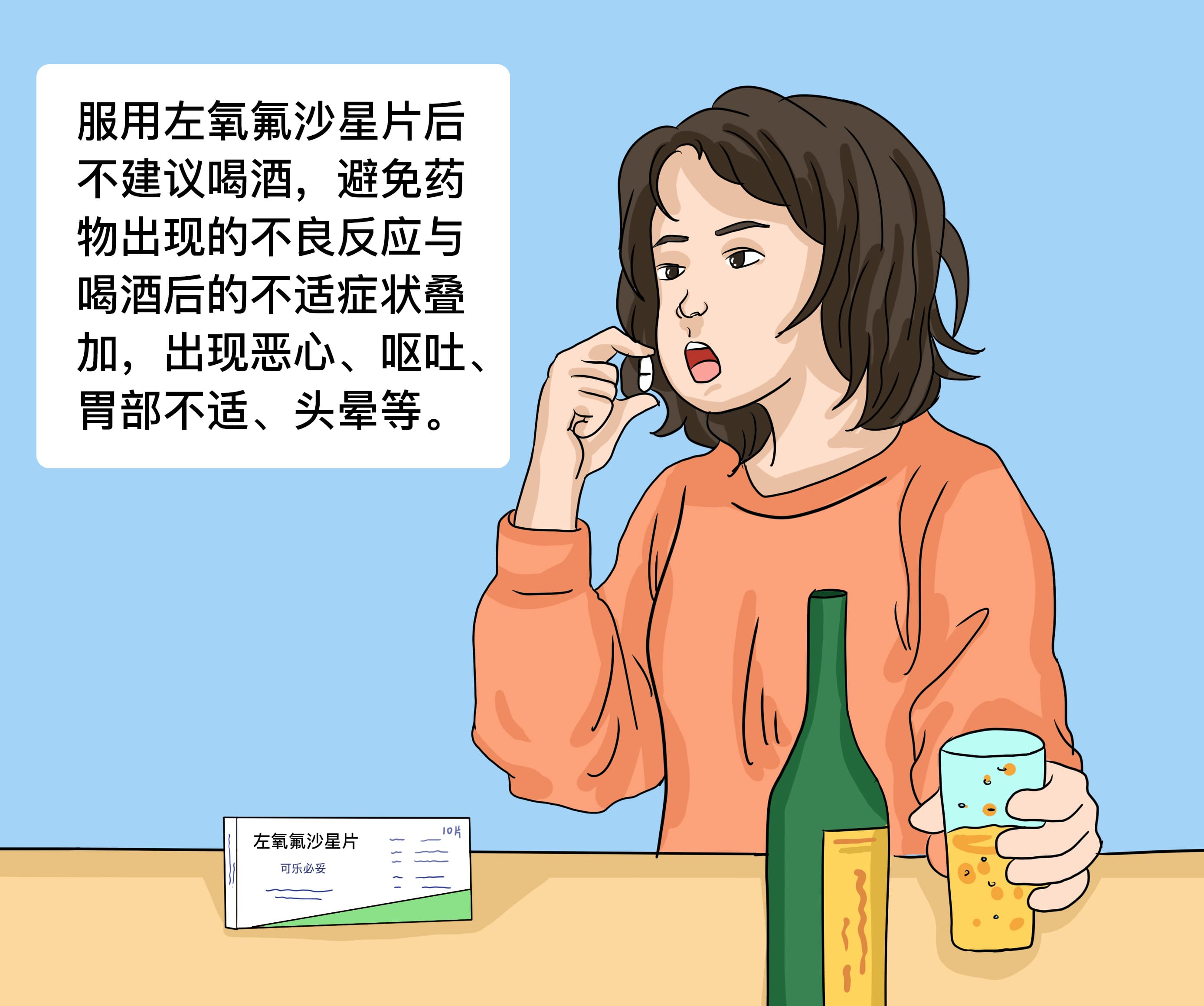 左氧氟沙星片能喝酒吗