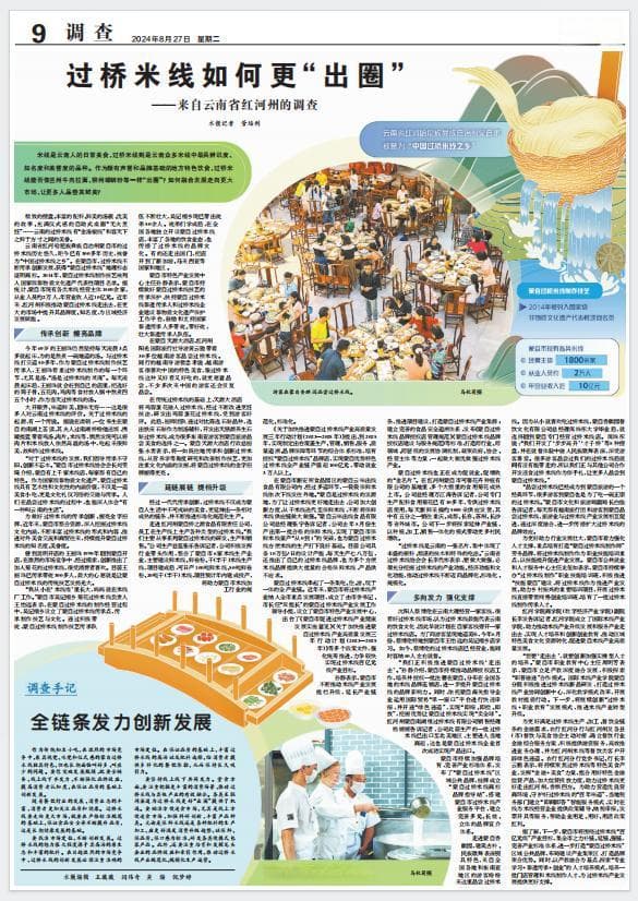 云南蒙自过桥米线如何更"出圈"？《经济日报》整版聚焦！