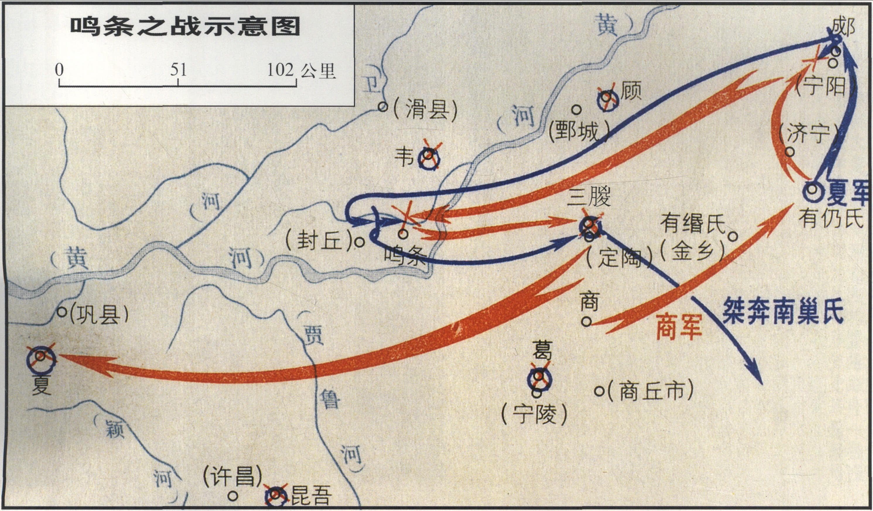 夏朝时期十大历史事件之十：鸣条之战